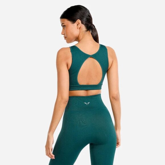 Squat Wolf Meta Sports Bra True Athletic Fit Stretch Teal Women's Size Small ? - Picture 6 of 6